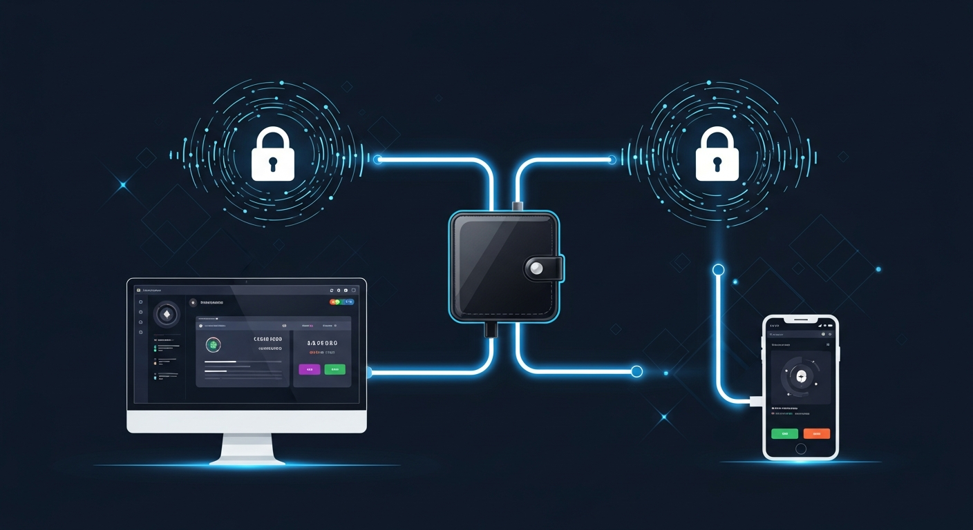 Ledger Wallet multi-chain support interface managing Bitcoin, Ethereum, Solana, and thousands of digital assets with hardware-grade security